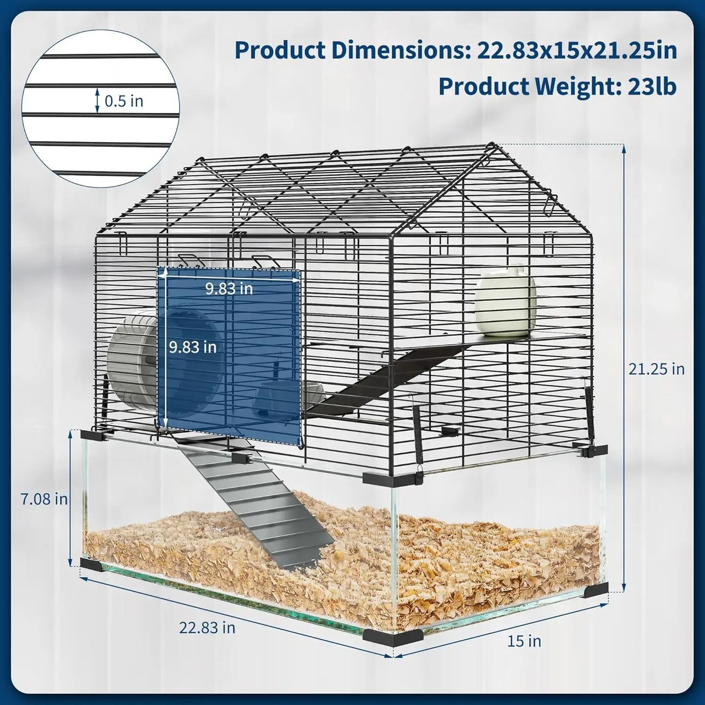 Metal Hamster Cage | Woof and Whiskers