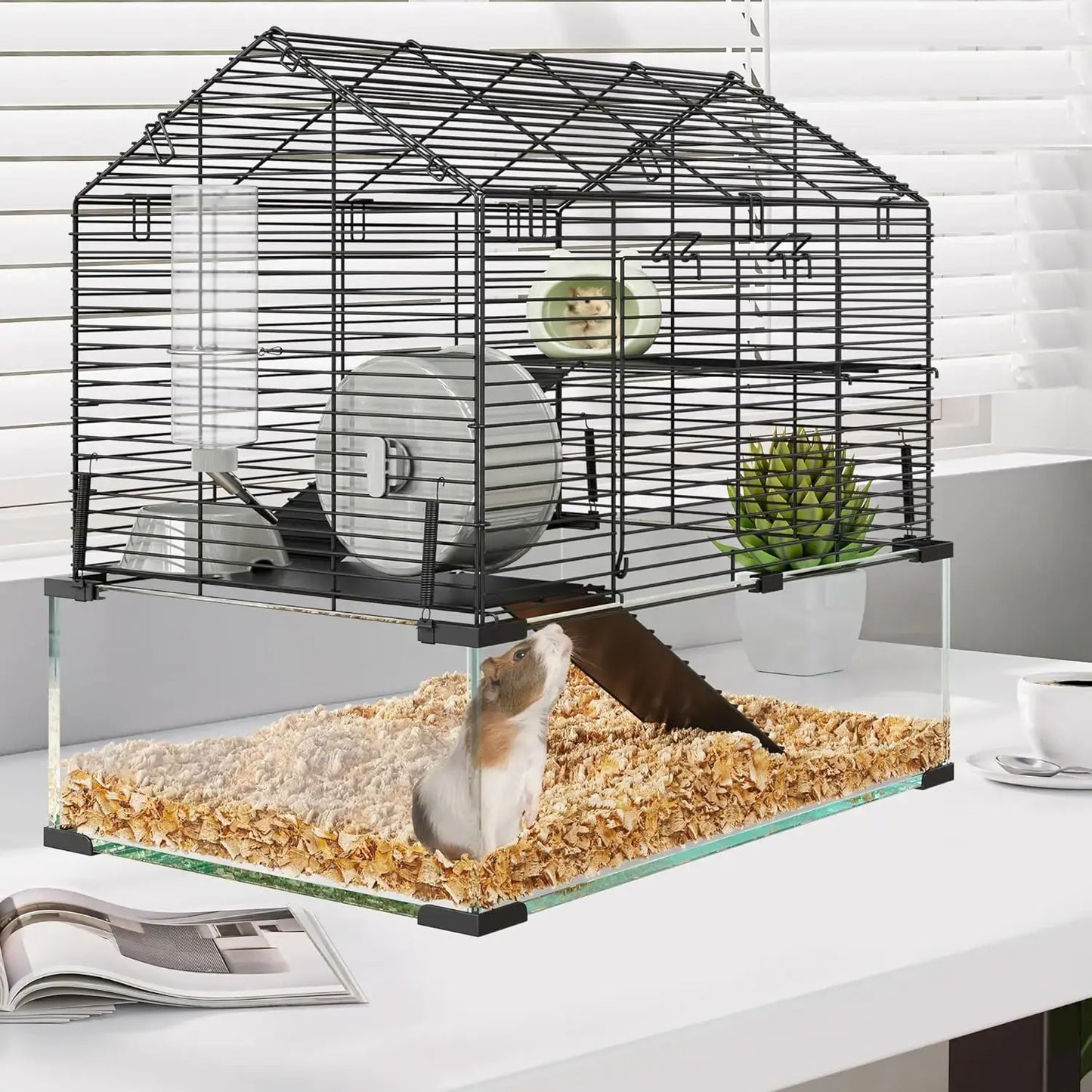 Metal Hamster Cage | Woof and Whiskers