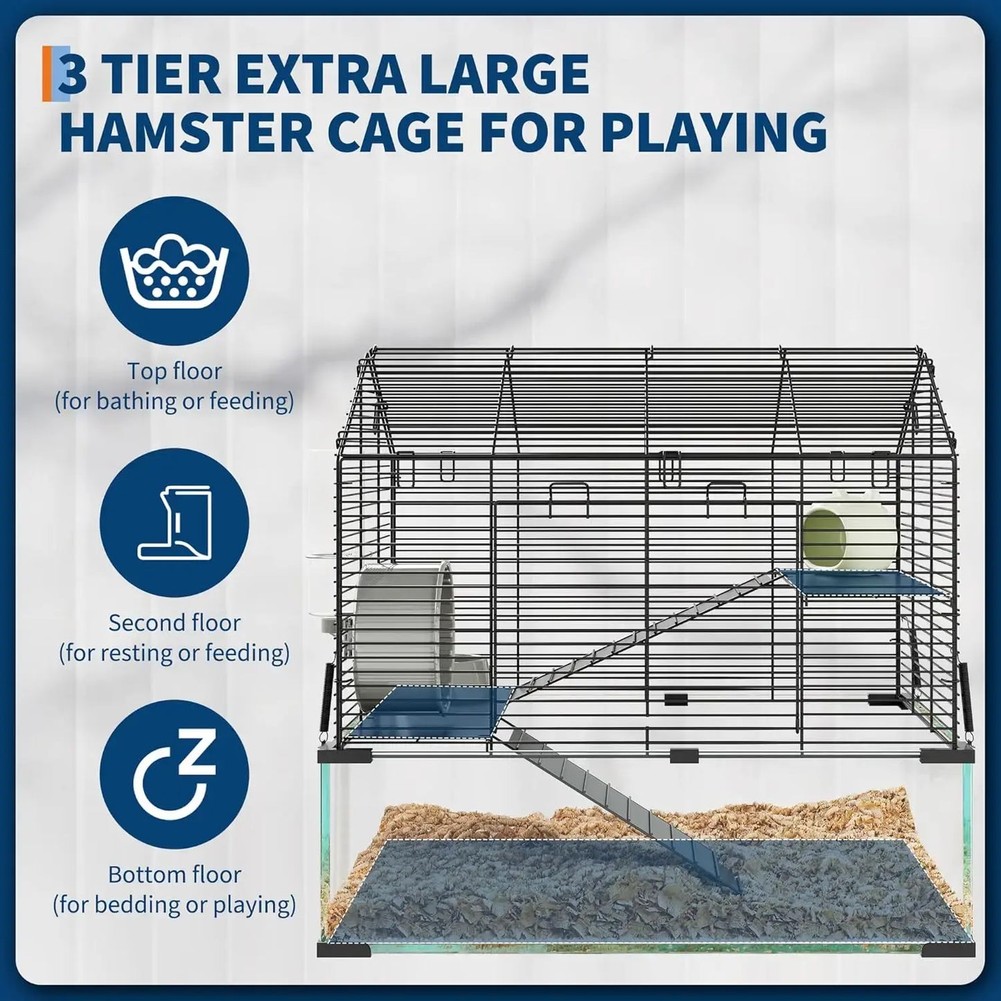 Metal Hamster Cage | Woof and Whiskers
