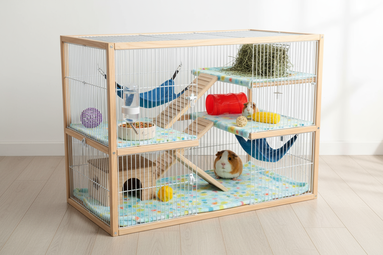 Guinea Pig Cages: Safe, Easy-Clean & Spacious Habitats | Woof & Whiskers