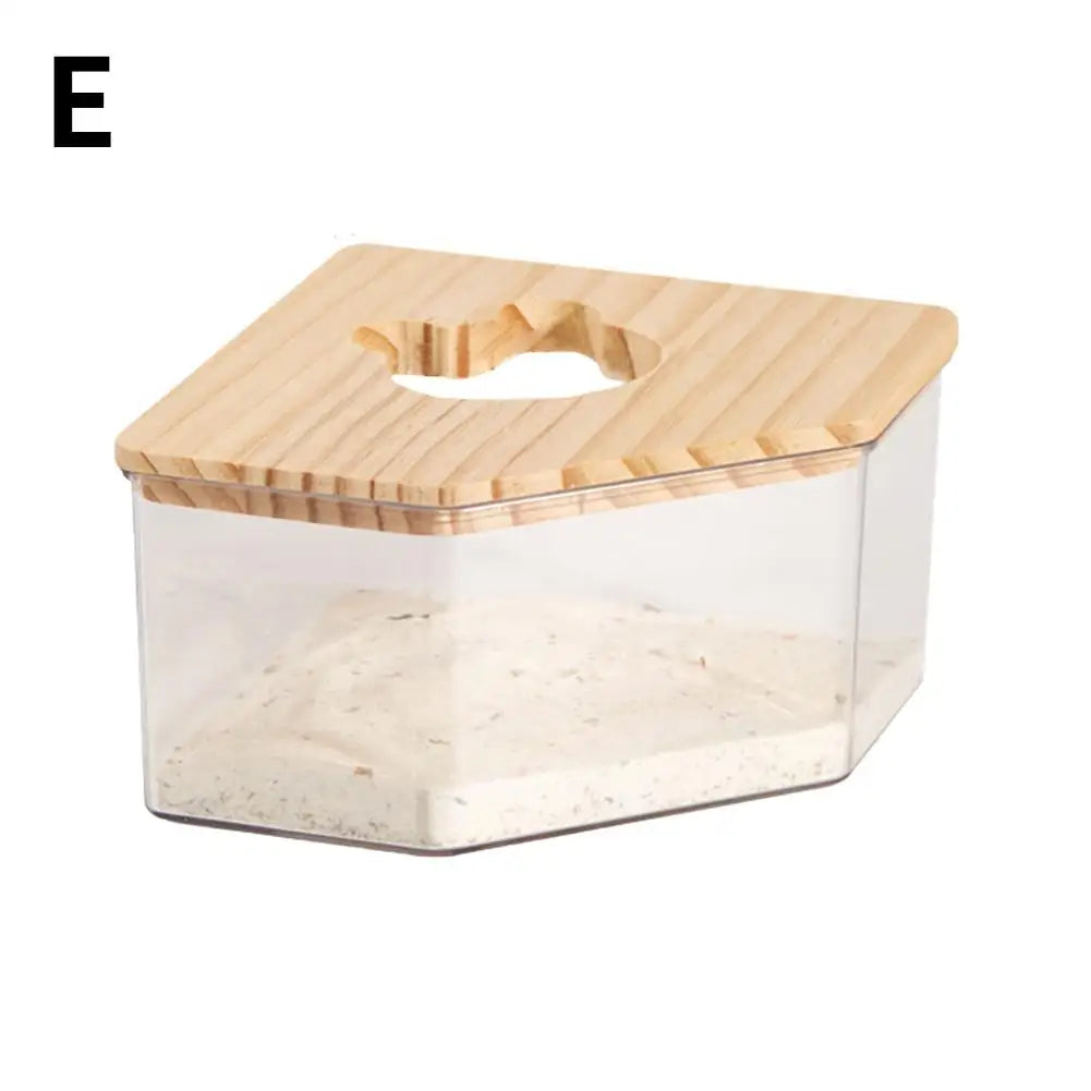 Acrylic Hamster Sand Bath Box with Wooden Lid | The Woof & Whiskers Co.