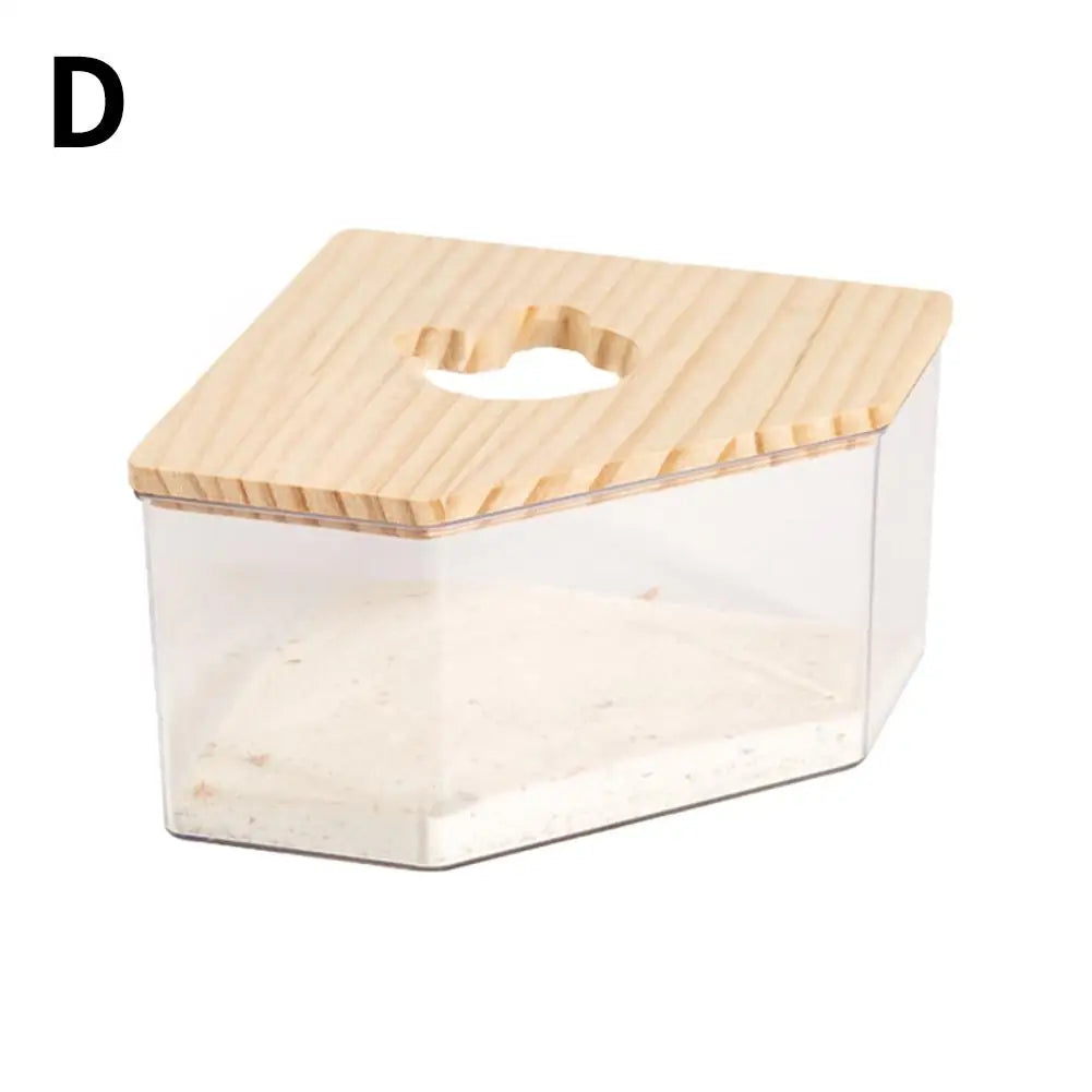 Acrylic Hamster Sand Bath Box with Wooden Lid | The Woof & Whiskers Co.