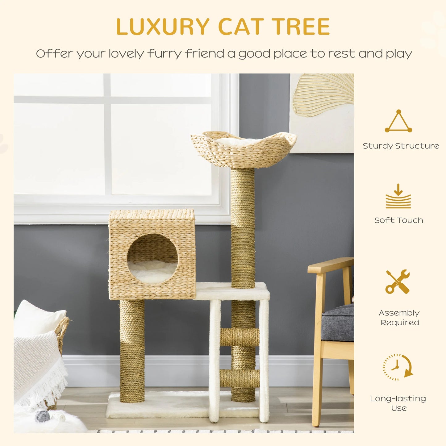 Cat Scratching Post with Bed