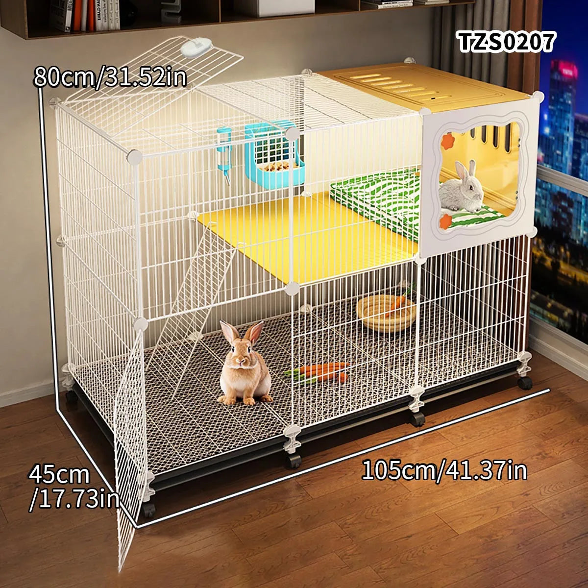 Guinea Pig Cage | Safe, Spacious & Easy-Clean Small Pet Habitat