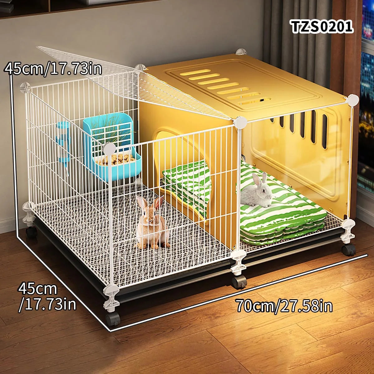 Guinea Pig Cage | Safe, Spacious & Easy-Clean Small Pet Habitat