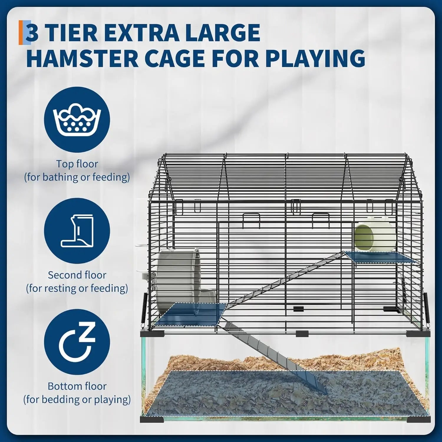 Metal Hamster Cage | Woof and Whiskers
