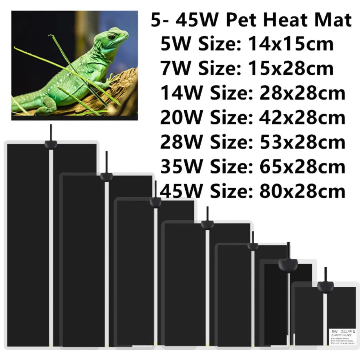 Reptile Heat Mat with Adjustable Temperature Controller | Woof & Whiskers