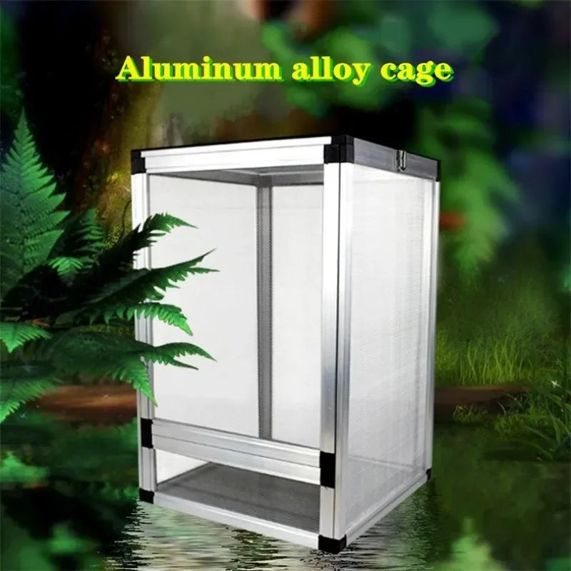 Reptile Rainforest Habitat Tank | Aluminum Terrarium for Chameleons & Lizards