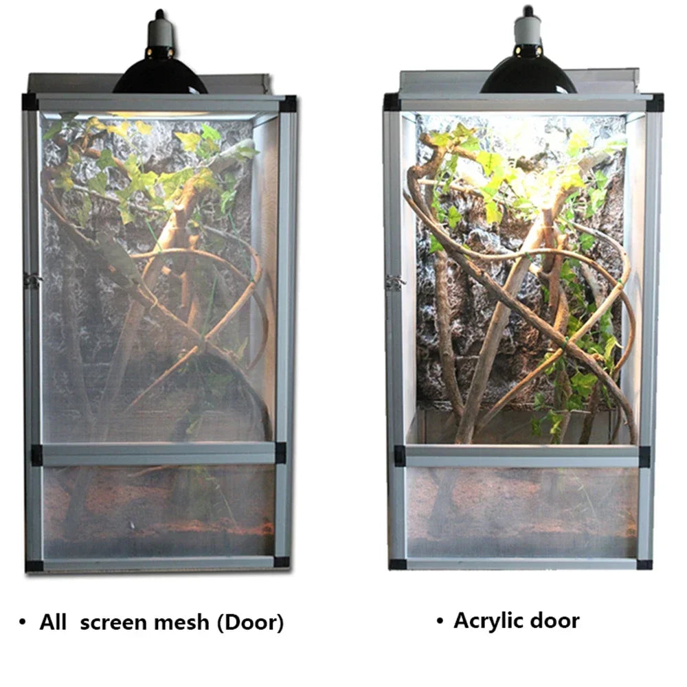 Reptile Rainforest Habitat Tank | Aluminum Terrarium for Chameleons & Lizards